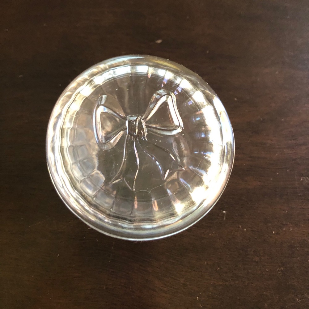 Borgonovo Clear Italian Chrystal Small Jar (Bow)
